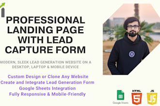 develop a lead generation website with form integration