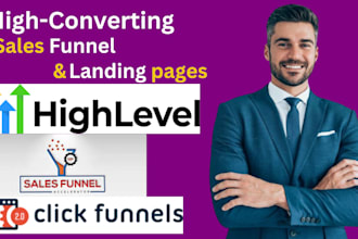 create sales funnel landing page in systeme io clickfunnels gohighlevel kajabi