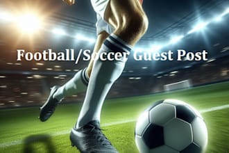 guest post on my da21, sports, soccer, football site, real organic traffic