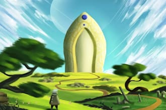 paint fantasy concept art illustration