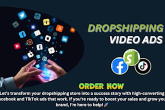 create high converting facebook ads tiktok video ads dropshipping cod
