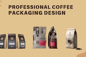 design coffee packaging ,logo and packaging design and product  label design