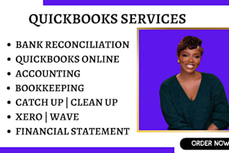 do bookkeeping, bank reconciliation clean up in quickbook online, xero, wave
