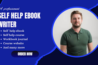 write self help ebook , online course content , journal workbook, course website