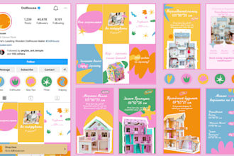 create professional instagram feed, visual identity, brand kit, templates