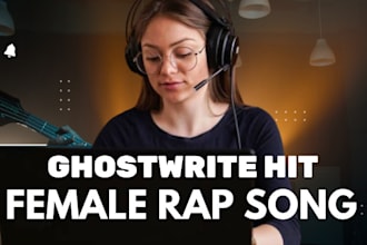 write, sing vocal, or do female rap to your pop, rock, jazz or hiphop song