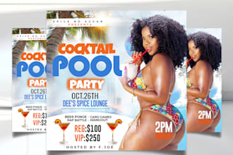 create pro party flyer, birthday or event flyer design