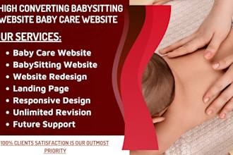 design best daycare website preschool kindergarten babysitting childcare website