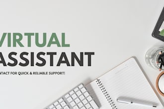 be your virtual assistant for admin support and social media