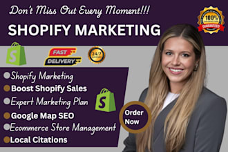 promote shopify store social media manager, ecommerce store marketing management