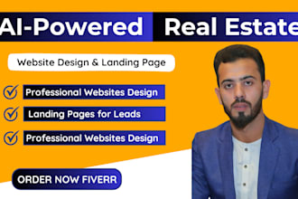 design and create ai powered real estate website or landing page