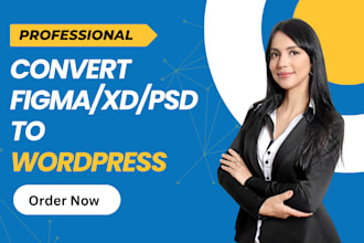 convert figma to wordpress, PSD to wordpress, figma to elementor, divi,