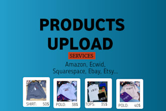 upload or import products to ecwid, amazon, wix, shopify, ebay, etsy, godaddy