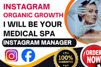 do medical spa airbnb instagram marketing, manage, grow and promote your page