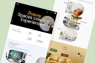 design landing page, homepage or website design in figma
