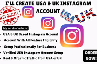 create usa based instagram account, instagram account for your business