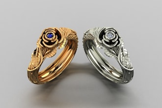 design 3d jewelry cad design and render it