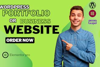 create wordpress portfolio website, business website, blogs