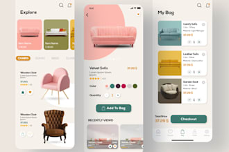 develop ai furniture app, ai building app,  handyman app with admin panel