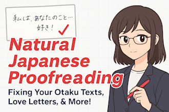 proofread your anime or vtuber japanese script to sound natural