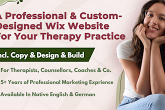 create a custom therapy or coaching website on wix