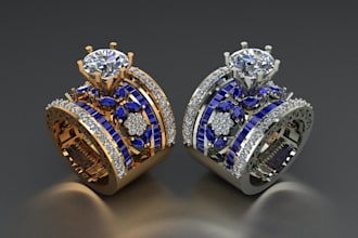 create custom cad jewelry designs and renderings