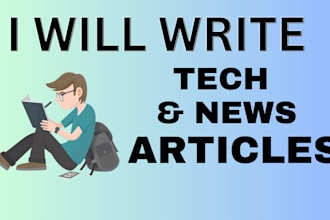 write SEO optimized news and tech articles