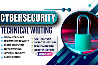 do technical writing on cybersecurity, cloud computing, information security