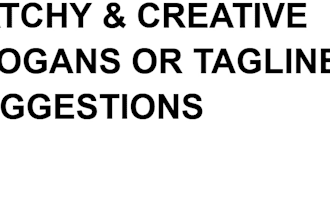 create catchy slogans or taglines for your business or brand