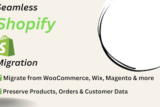 seamlessly migrate your website to shopify with full data transfer