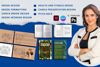 canva ebook health fitness ebook layout design pitch deck presentation design