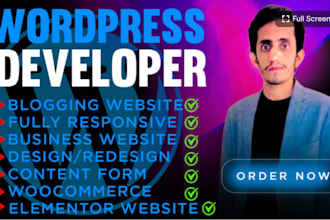 setup modern wordpress website design, blog design