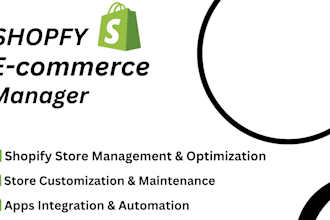 be your dedicated ecommerce manager to handle and grow your store