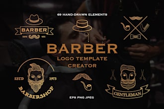 do modern vintage, barber, salon, shop and barbershop logo