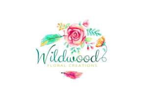 floral design line boho or botanical logo design
