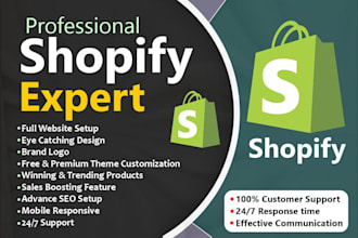 design and redesign a branded shopify dropshipping store