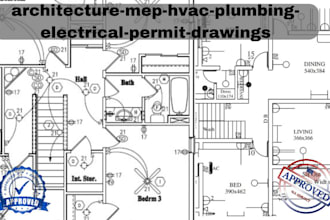 do architecture, mep, hvac, plumbing, electrical permit drawings