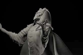 sculpt 3d action posed bust,3d model for collectibles,diorama,miniature for trpg