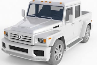 do 3d car modeling rendering, car modeling, 3d truck, vehicle for 3d printing