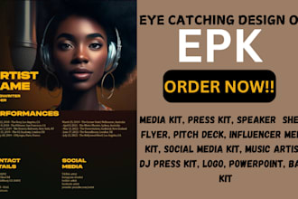 design artist epk media kit speaker kit dj kit press kit one sheet flyer