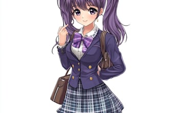illustrate anime character sheet in best detail