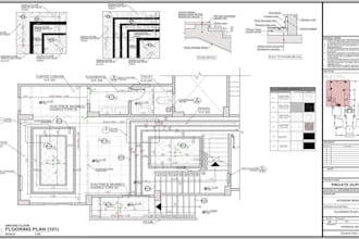 draw set of building permits plans in autocad