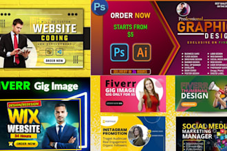 design fiver gig thumbnail and cover elevate with special logo