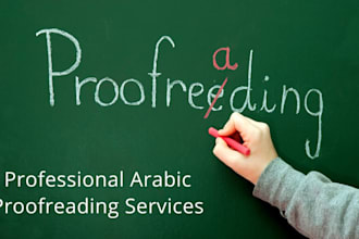 provide professional arabic proofreading services