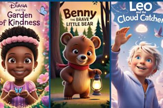 do children story book illustration kid story book illustration with KDP covers
