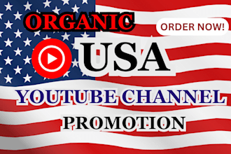 do organic USA youtube channel promotion to gain subscribers, views