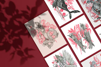 do a custom tattoo tarot, zodiac, oracle design cards in dark art