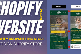 design shopify website, cro shopify store redesign, shopify dropshipping store