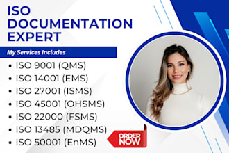 prepare complete documents for iso 9001, iso 14001, iso 27001