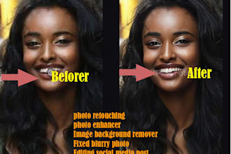 image editing, thumbnail design, social media post etc